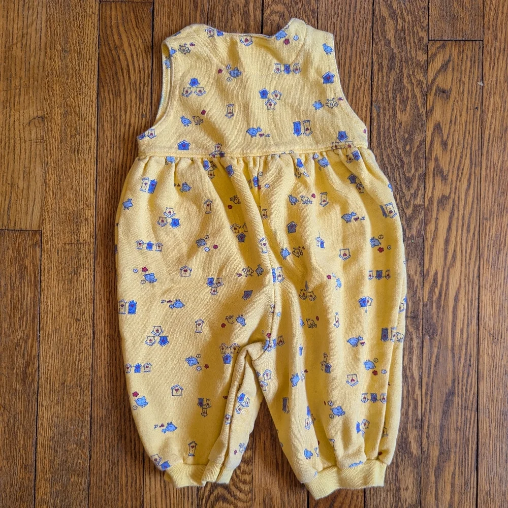 Vintage 90's Y2k Oshkosh B'gosh Baby B'gosh Birdhouse Print Jersey Romper